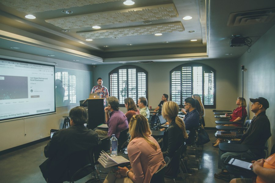 Students learning in a classroom