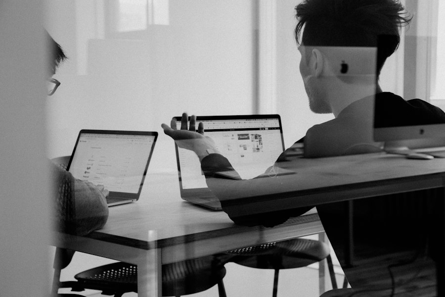 SaaS analytics dashboard on screen